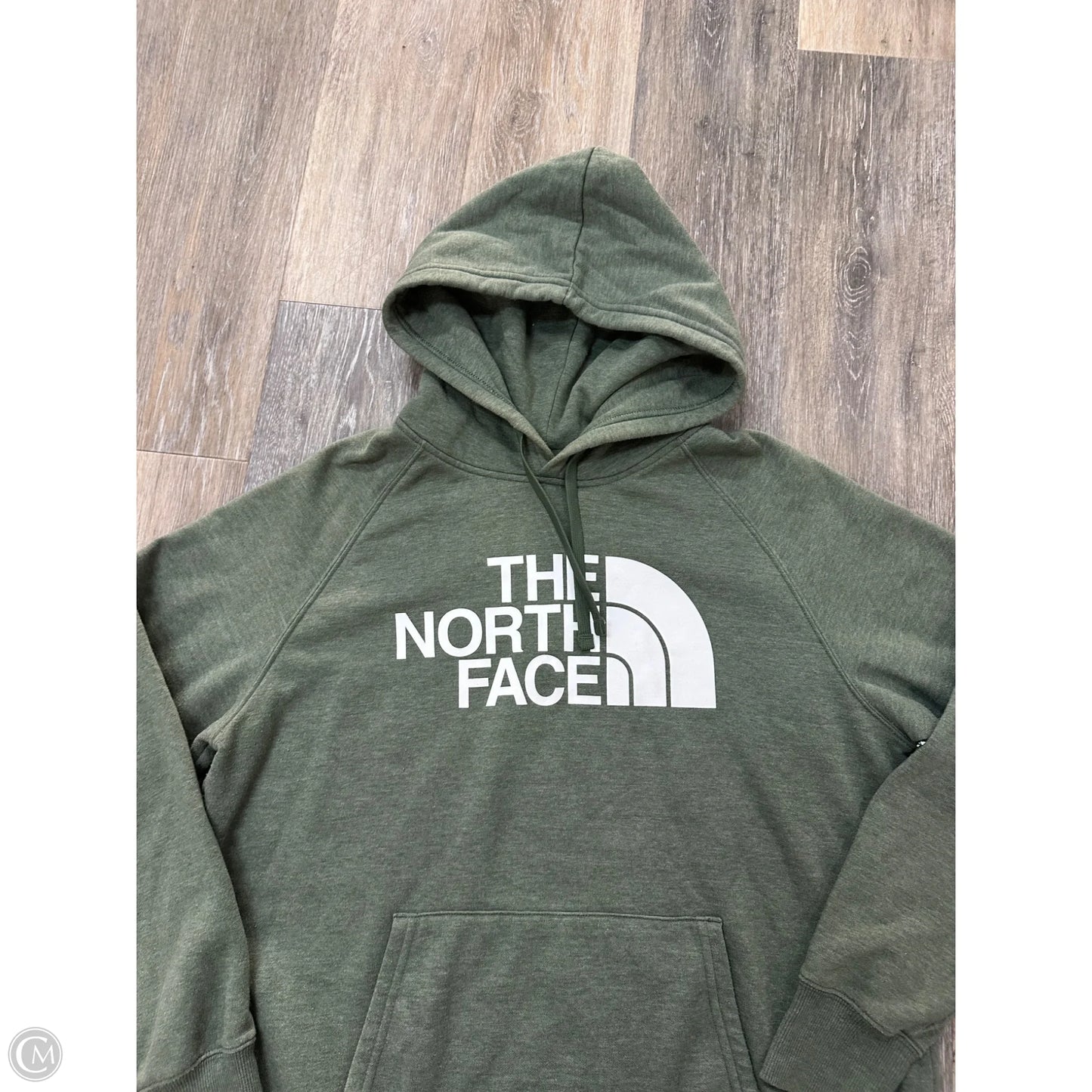 Athletic Sweatshirt Hoodie By The North Face In Green, Size: L