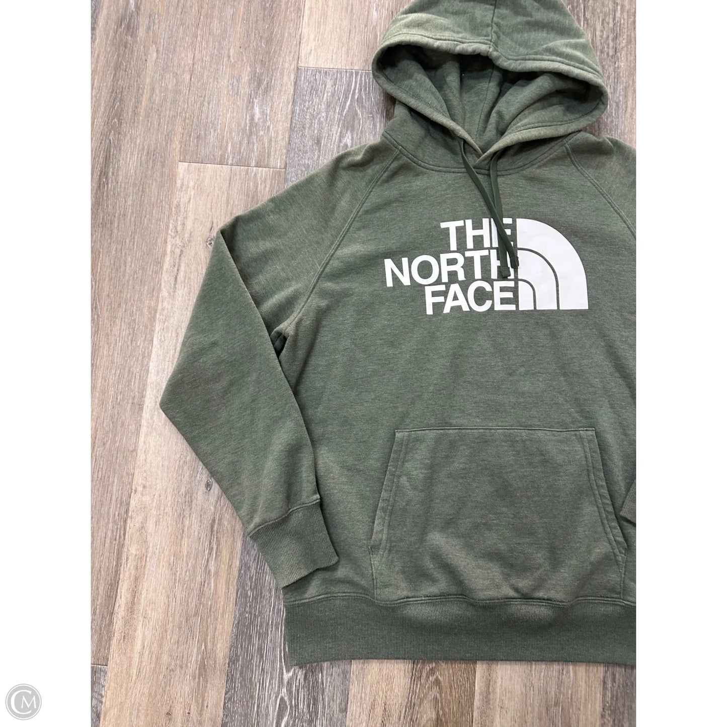 Athletic Sweatshirt Hoodie By The North Face In Green, Size: L