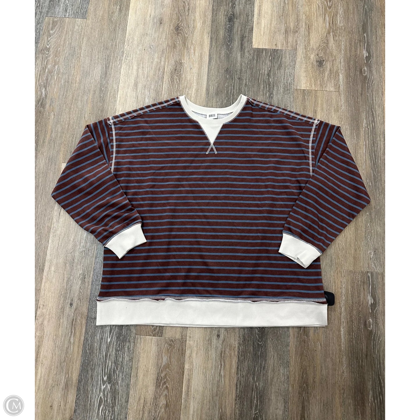 Sweatshirt Crewneck By Bke In Striped Pattern, Size: Xxl
