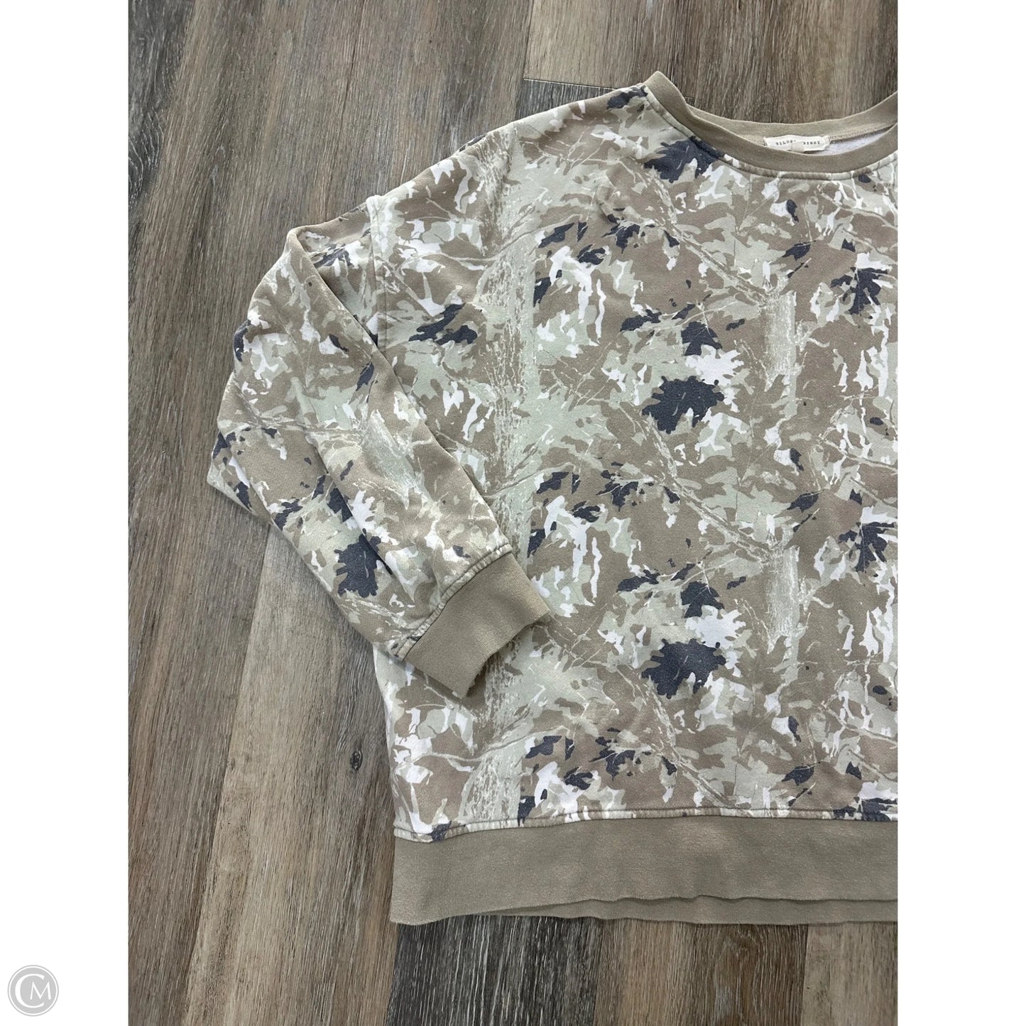Sweatshirt Crewneck By Gilded Intent In Camouflage Print, Size: Xxl