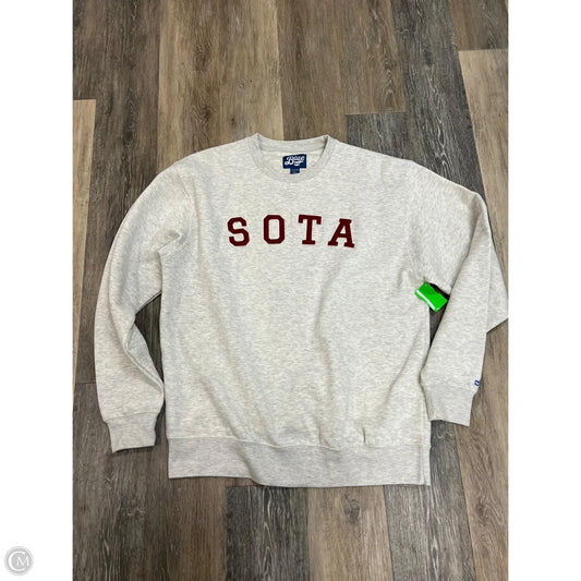 Sweatshirt Crewneck By Blue 84 In Grey & Red, Size: L