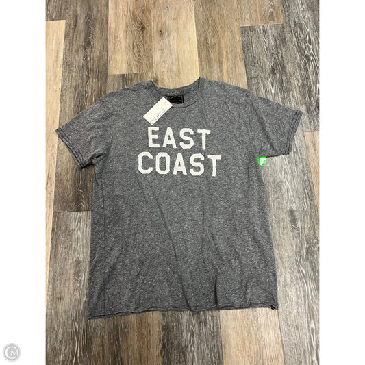 Top Short Sleeve By Retrobrand In Grey, Size: L