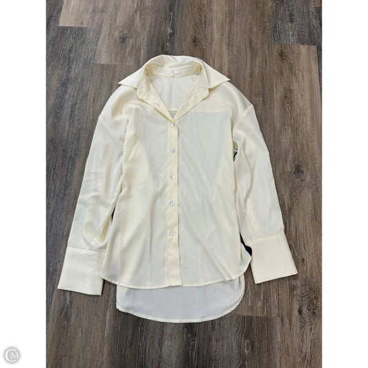 Blouse Long Sleeve By NIA In Yellow, Size: S