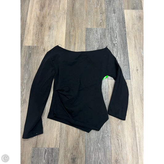 Top Long Sleeve By Zara In Black, Size: S