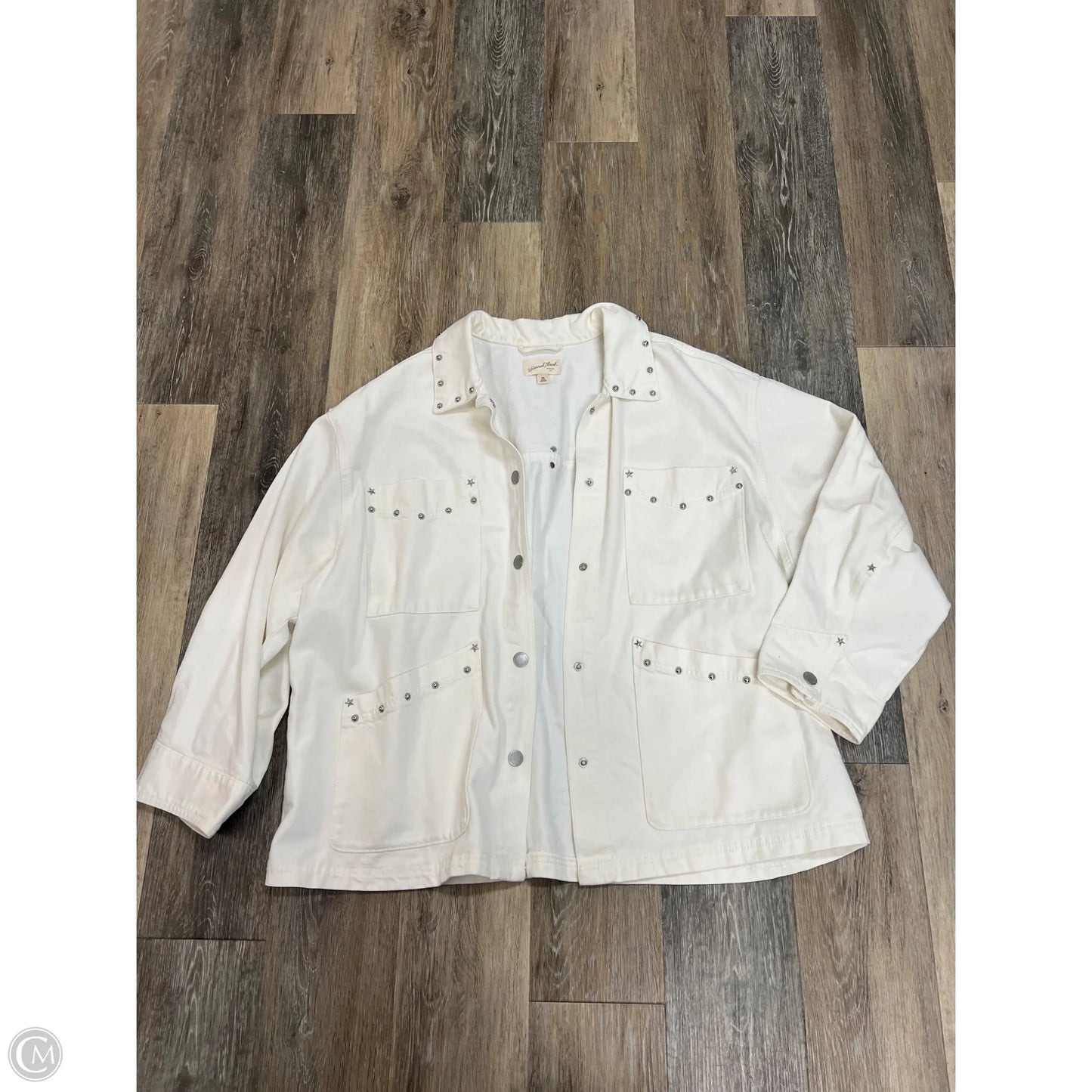 Jacket Denim By Universal Thread In White Denim, Size: Xxl