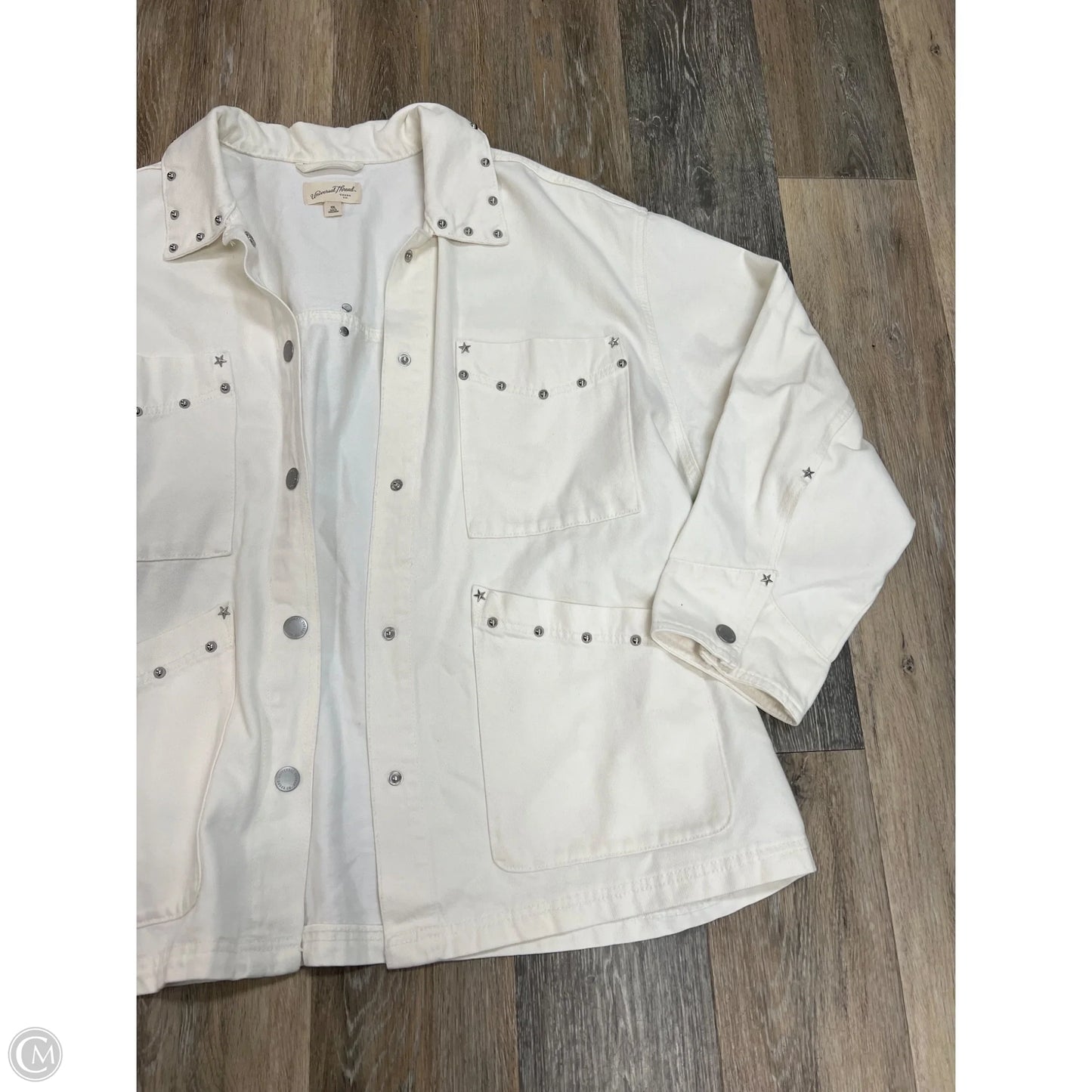 Jacket Denim By Universal Thread In White Denim, Size: Xxl