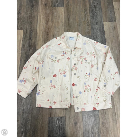 Jacket Denim By Old Navy In Floral Print, Size: Xxl