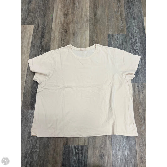 Top Short Sleeve By Nuuds In Cream, Size: 3x