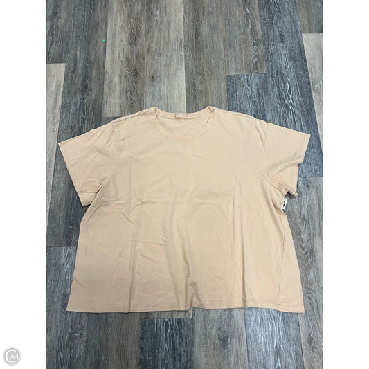 Top Short Sleeve By Nuuds In Tan, Size: 3x