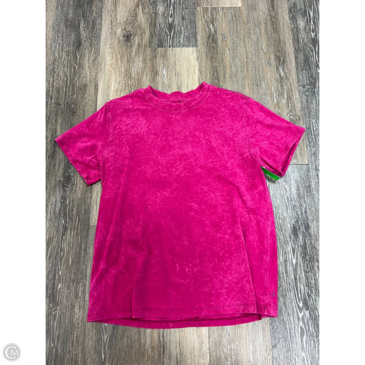 Athletic Top Short Sleeve By Lululemon In Pink, Size: M