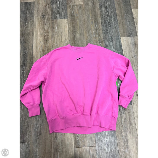 Athletic Sweatshirt Crewneck By Nike Apparel In Pink, Size: L