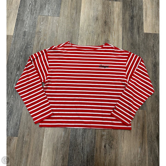 Top Long Sleeve By Lakegirl In Striped Pattern, Size: M