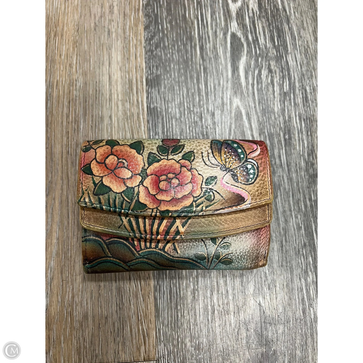 Wallet Leather By Anuschka, Size: Small