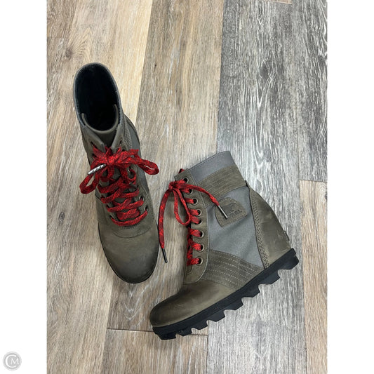 Boots Ankle Heels By Sorel In Green, Size: 7