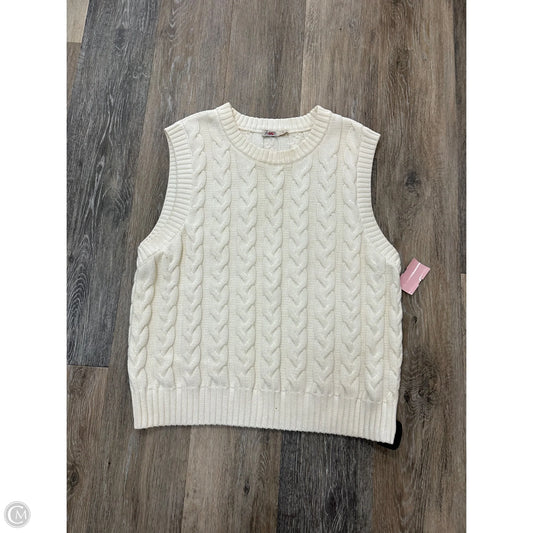 Vest Sweater By Faherty In Cream, Size: M