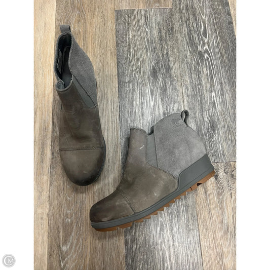 Boots Ankle Heels By Sorel In Grey, Size: 9