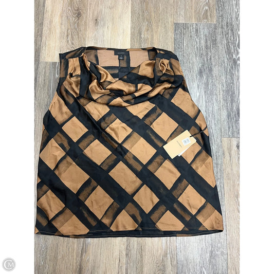 Top Sleeveless By Halogen In Black & Brown, Size: M