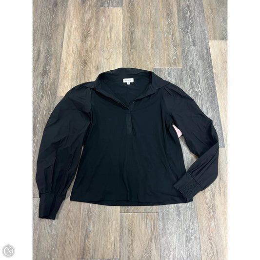 Blouse Long Sleeve By Evereve In Black, Size: M