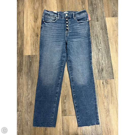 Jeans Straight By Good American In Blue Denim, Size: 12/31