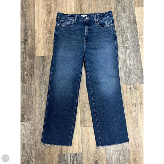 Jeans Straight By Good American In Blue Denim, Size: 12/31