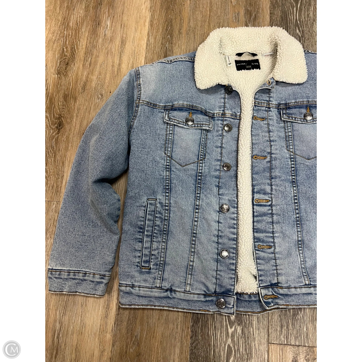Jacket Denim By Silver In Blue Denim, Size: L