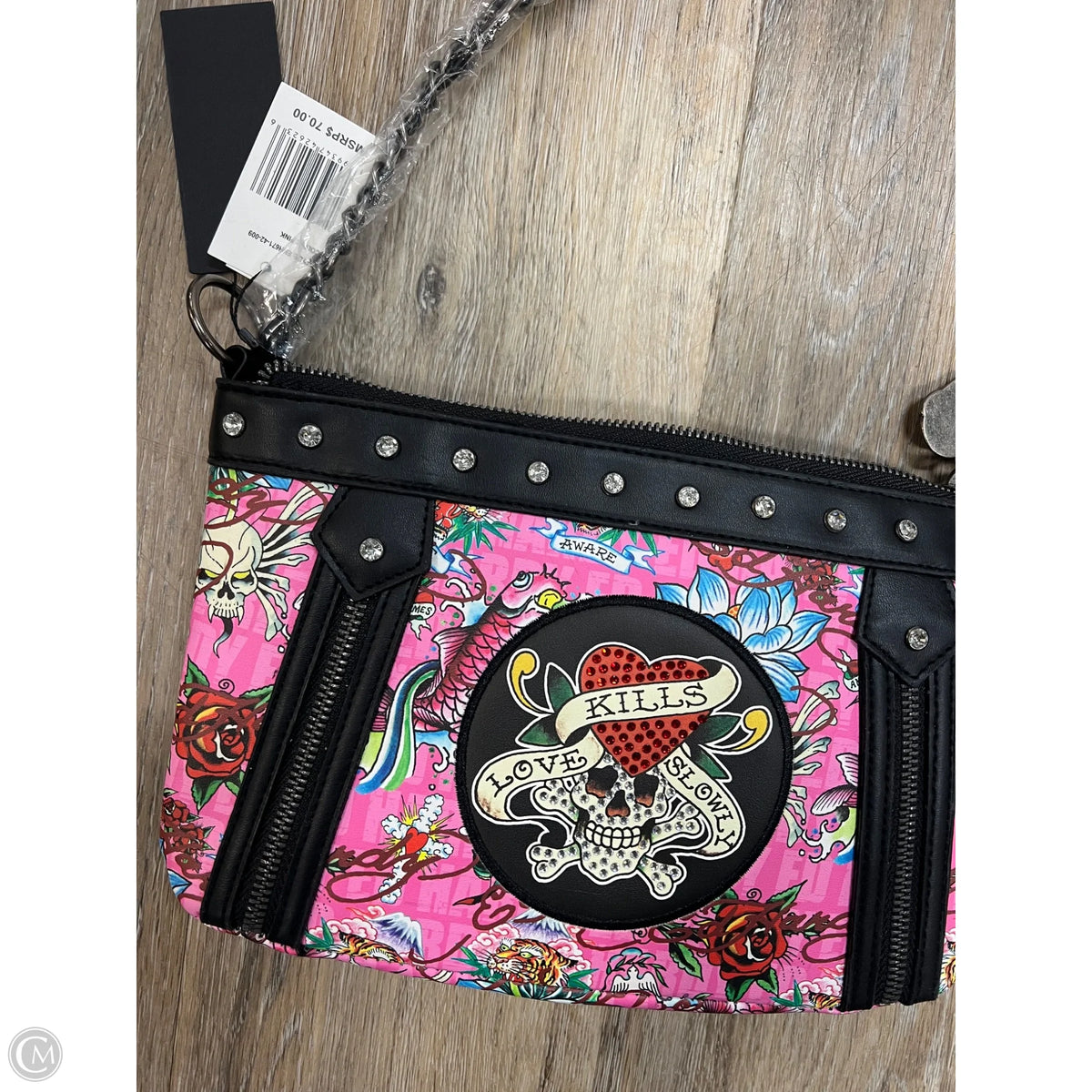 Handbag By Ed Hardy, Size: Small