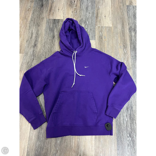 Athletic Sweatshirt Hoodie By Nike Apparel In Purple, Size: M