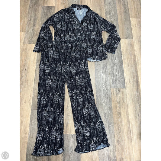 Pants Set 2pc By Dressed in LALA In Black & White, Size: Xl