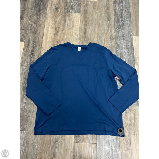 Athletic Top Long Sleeve Crewneck By Lululemon In Blue, Size: 12