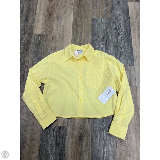 Blouse Long Sleeve By Athleta In Yellow, Size: Xs