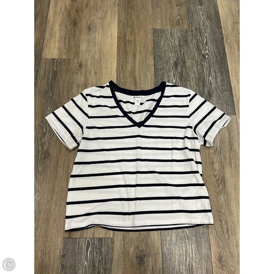 Athletic Top Short Sleeve By Athleta In Striped Pattern, Size: S