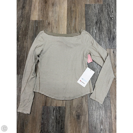 Athletic Top Long Sleeve Crewneck By Lululemon In Striped Pattern, Size: 8