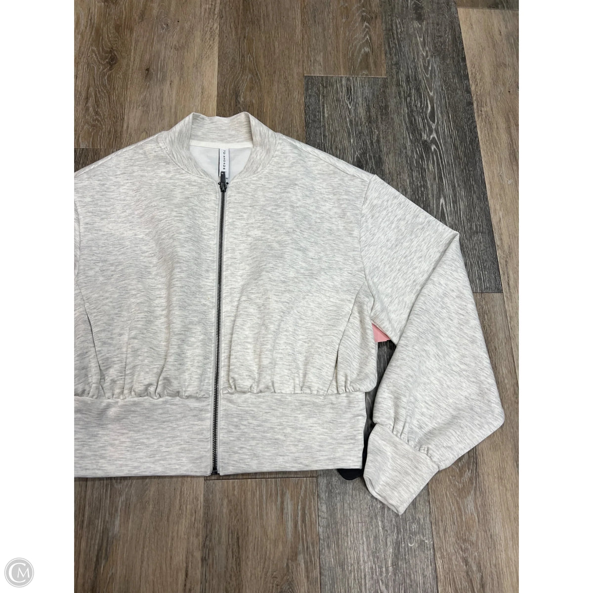 Athletic Jacket By 7diamonds In Grey, Size: M