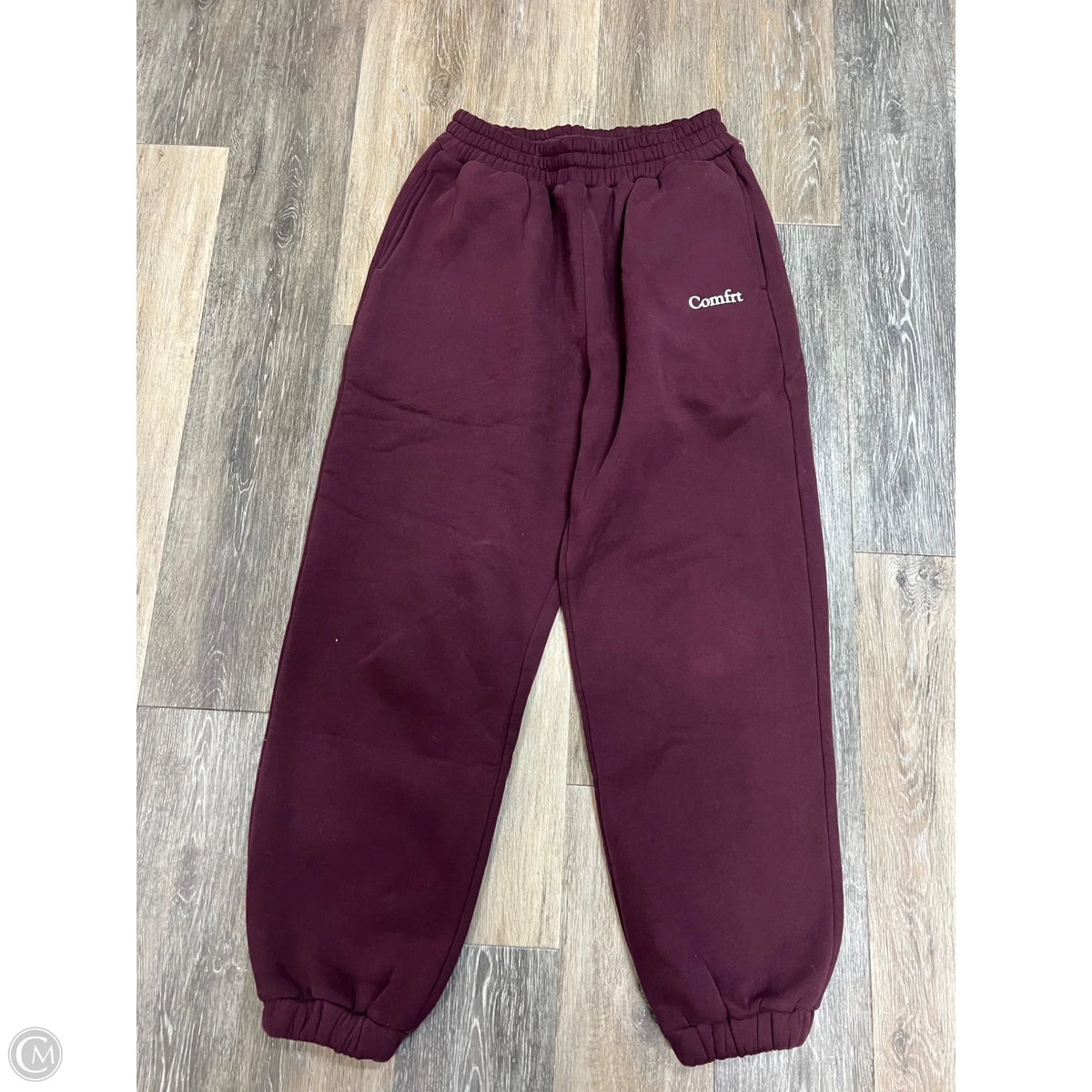 Athletic Pants By Comfrt In Maroon, Size: M