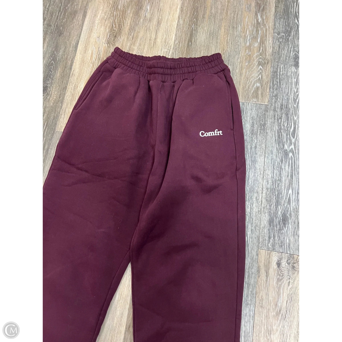 Athletic Pants By Comfrt In Maroon, Size: M