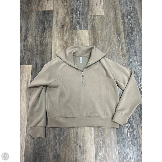 Athletic Sweatshirt Collar By Spanx In Tan, Size: M
