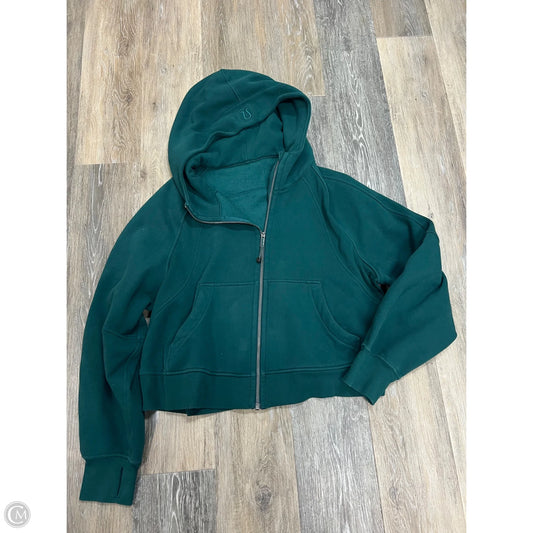 Athletic Sweatshirt Hoodie By Lululemon In Green, Size: Xl/XXL
