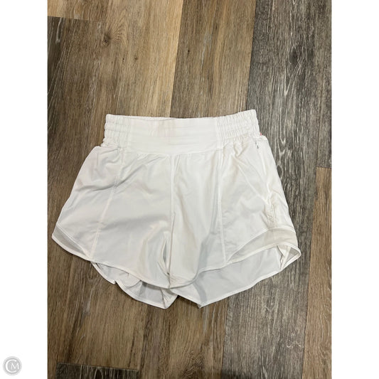 Athletic Shorts By Lululemon In White, Size: 4