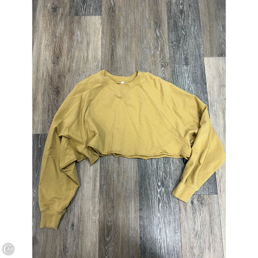 Athletic Top Long Sleeve Crewneck By Alo In Yellow, Size: Xs