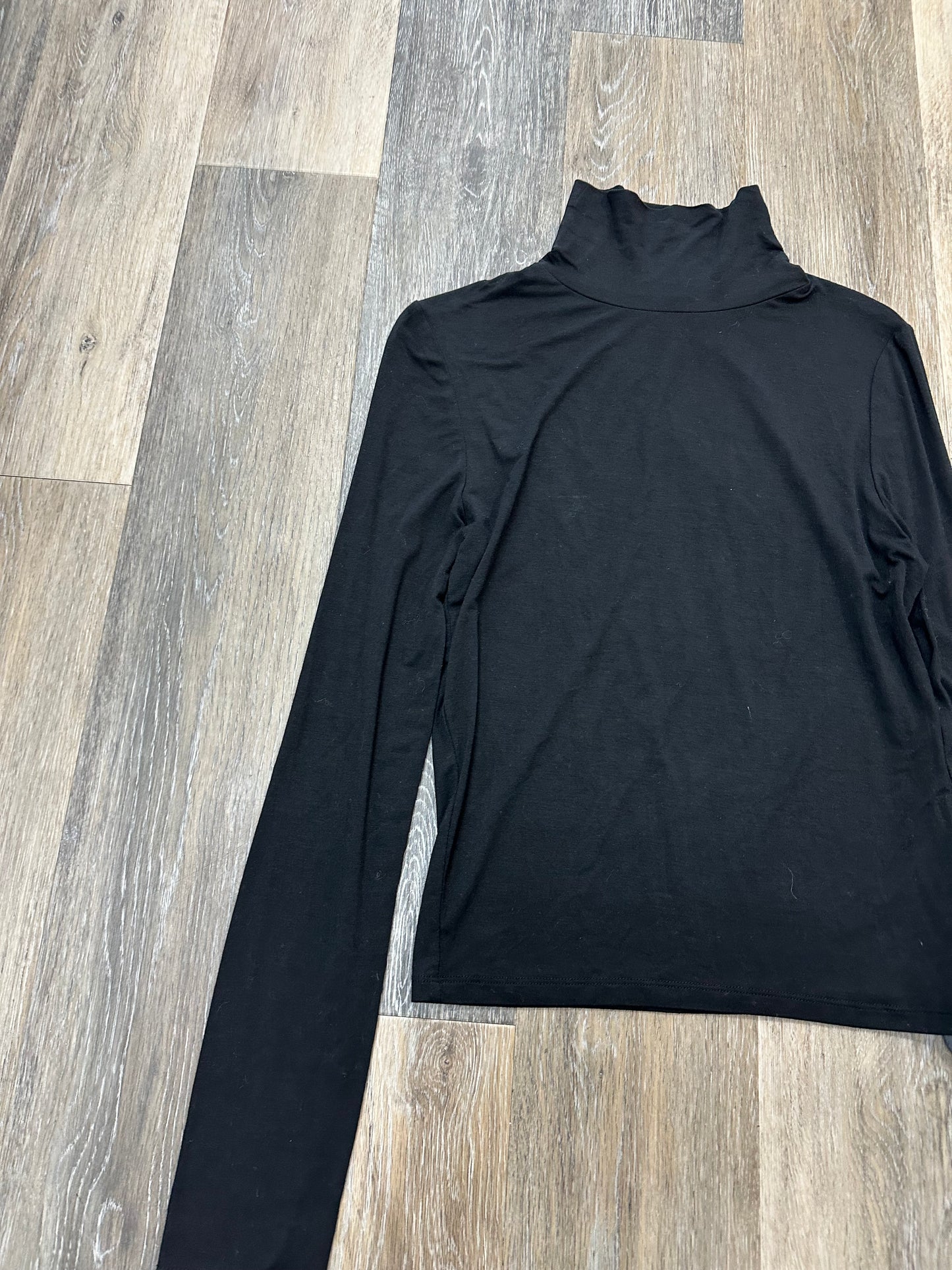 Top Long Sleeve By Double Zero In Black, Size: L