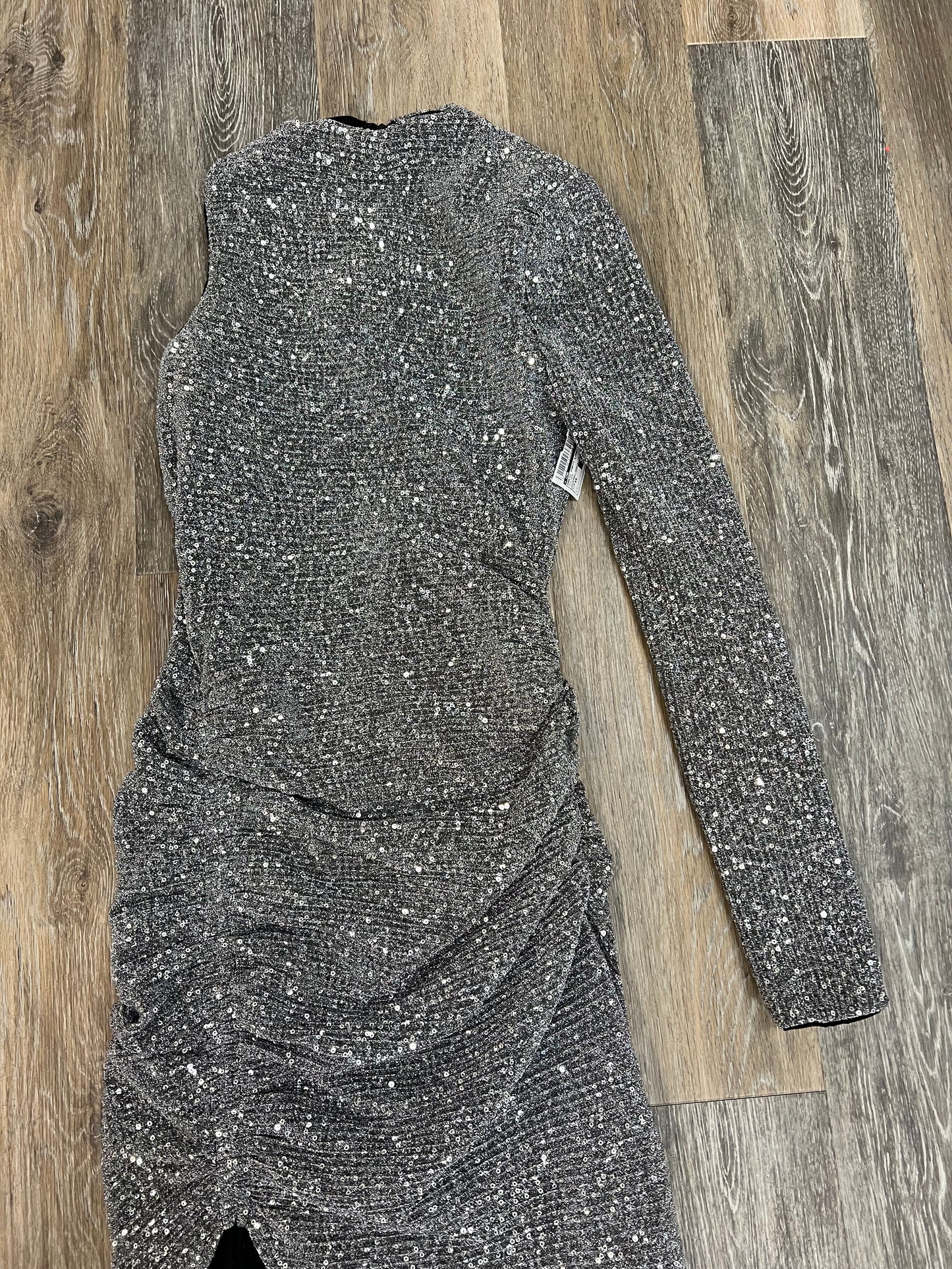 Silver Dress Party Long Michael Costello x Revolve, Size Xs