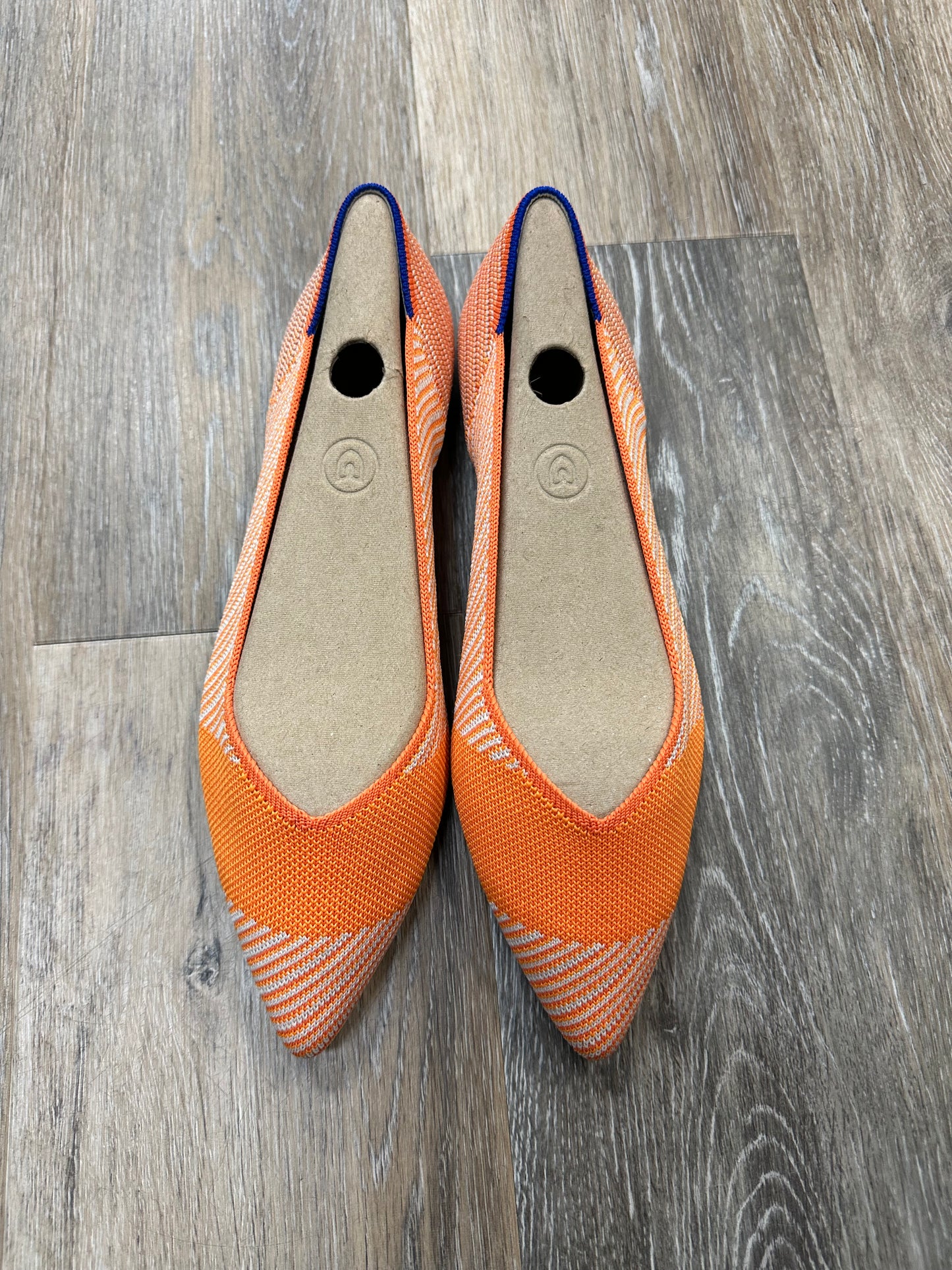 Orange Shoes Flats Rothys, Size 8.5