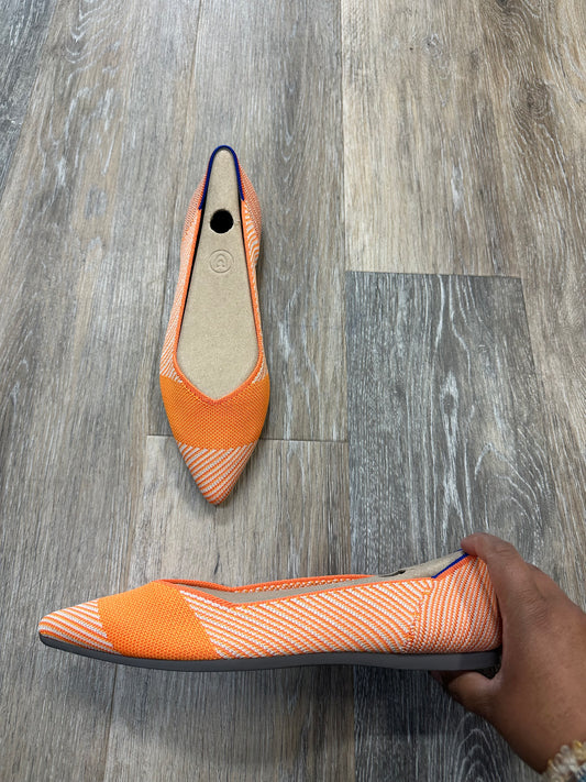 Orange Shoes Flats Rothys, Size 8.5