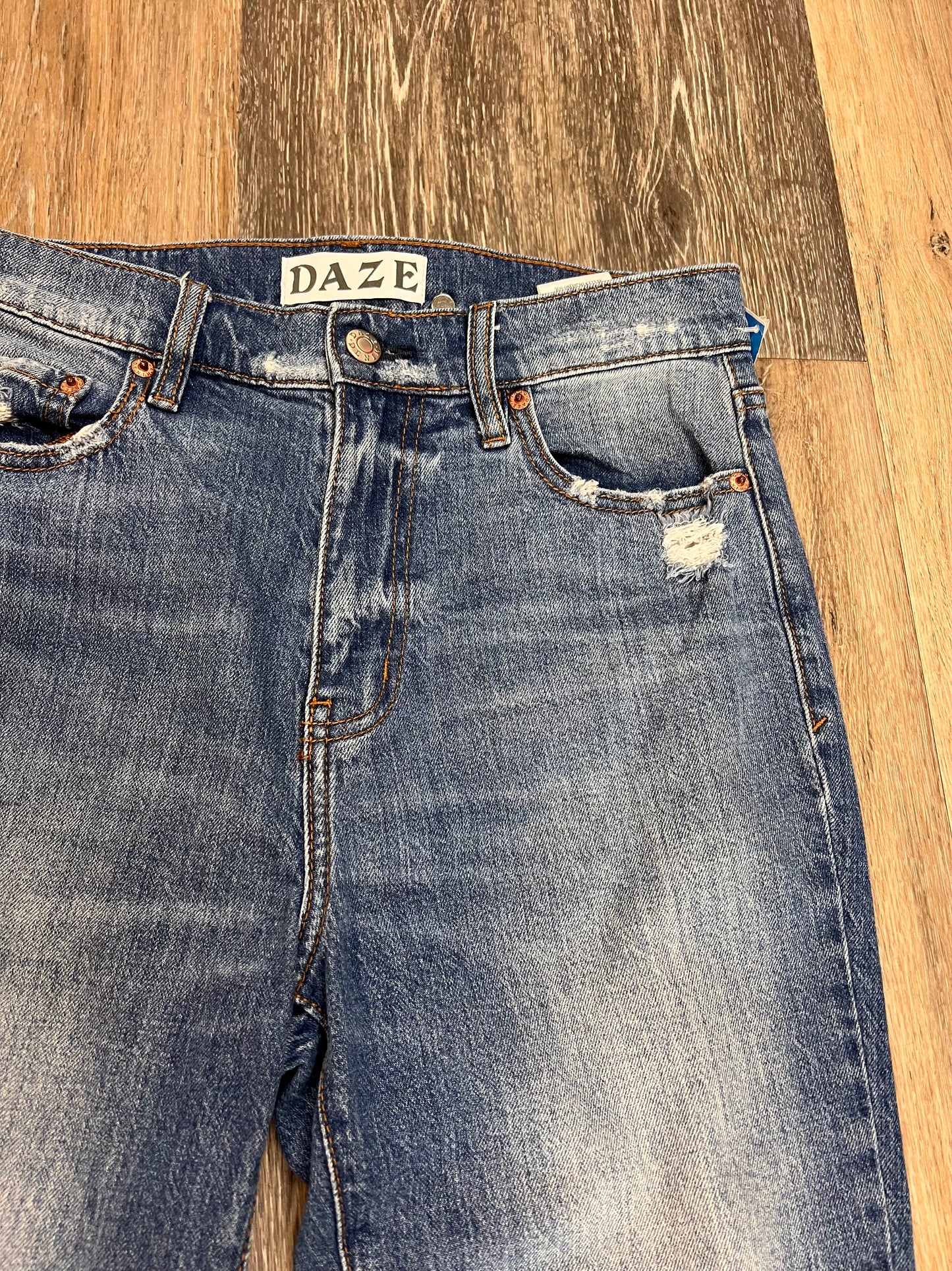 Jeans Straight By Daze In Blue Denim, Size: 4/27