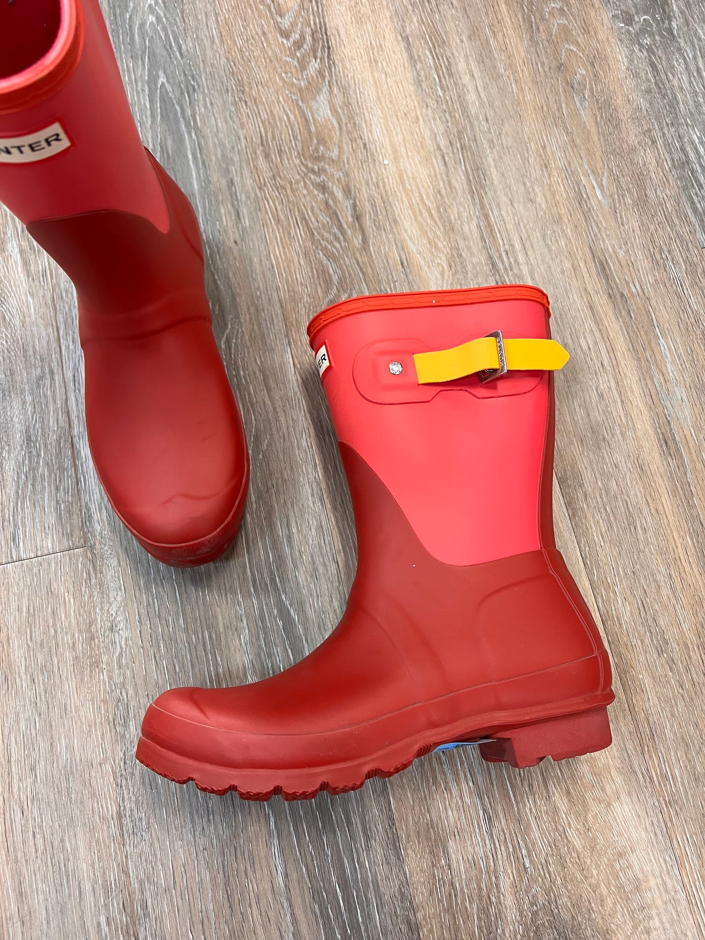 Boots Rain By Hunter In Red, Size: 7