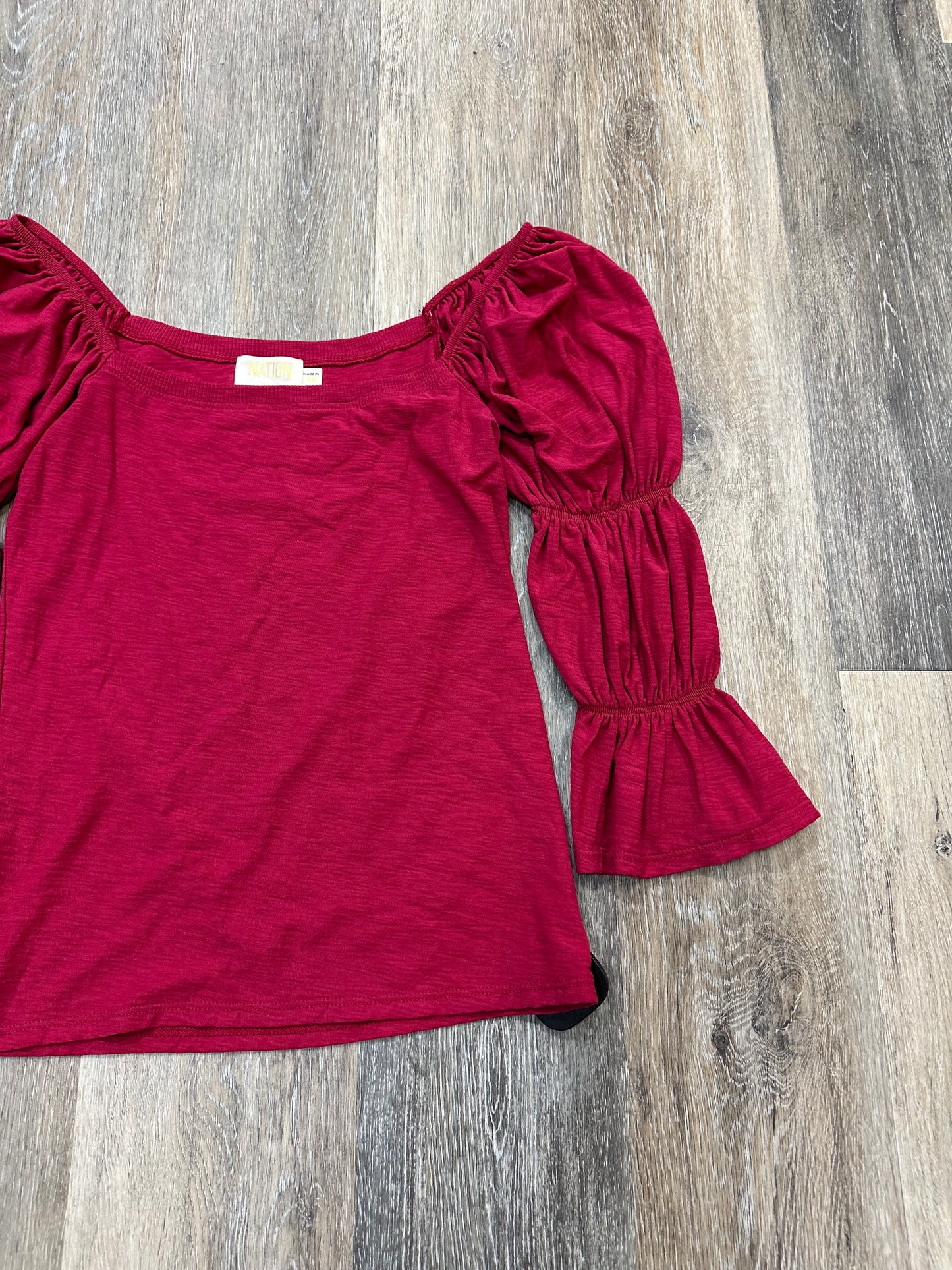 Top Long Sleeve By Nation Ltd In Red, Size: Xs