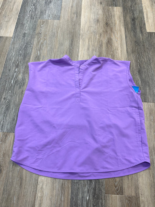 Top Short Sleeve By Figs In Purple, Size: Xl