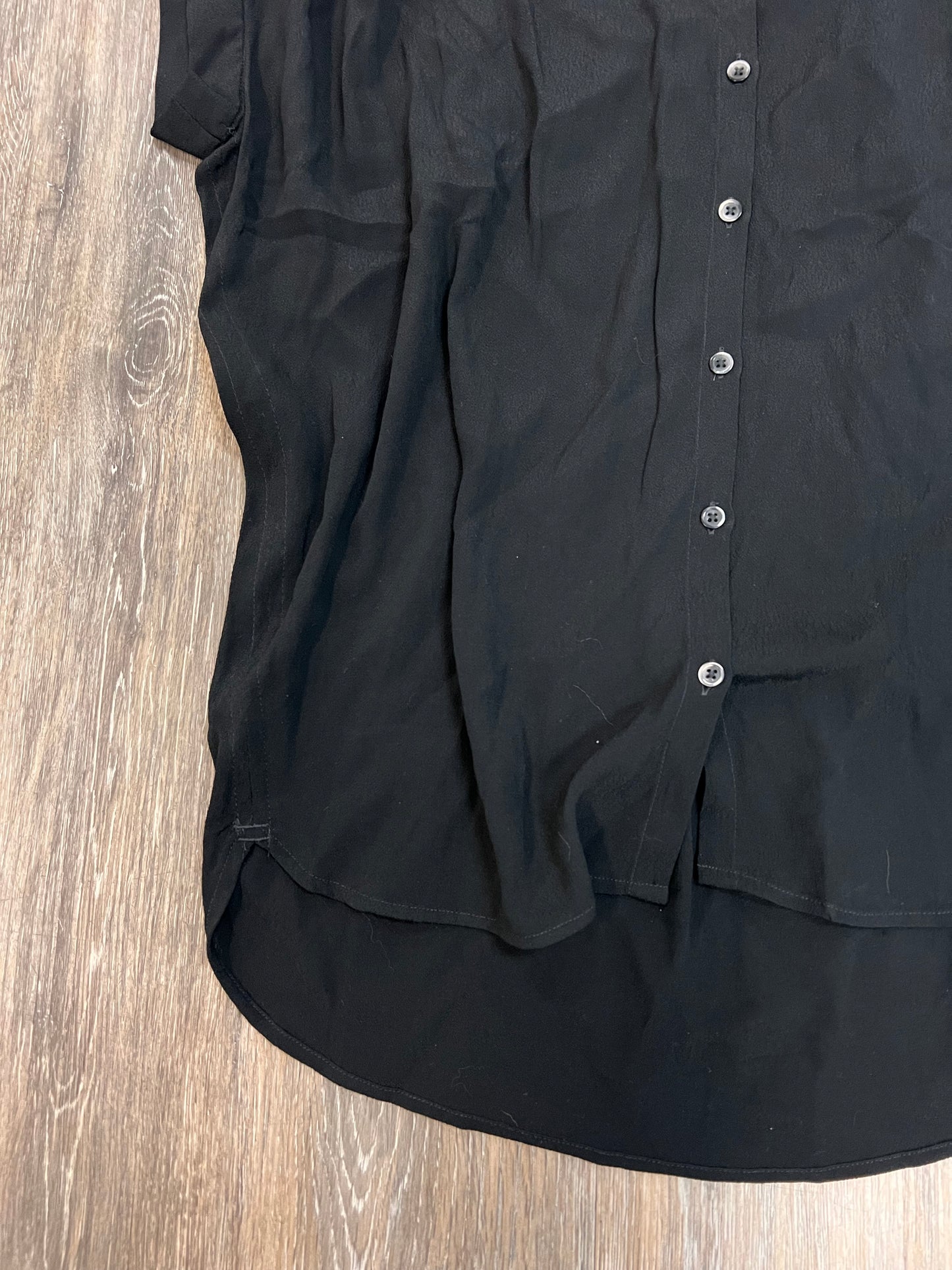 Blouse Short Sleeve By Madewell In Black, Size: Xxs