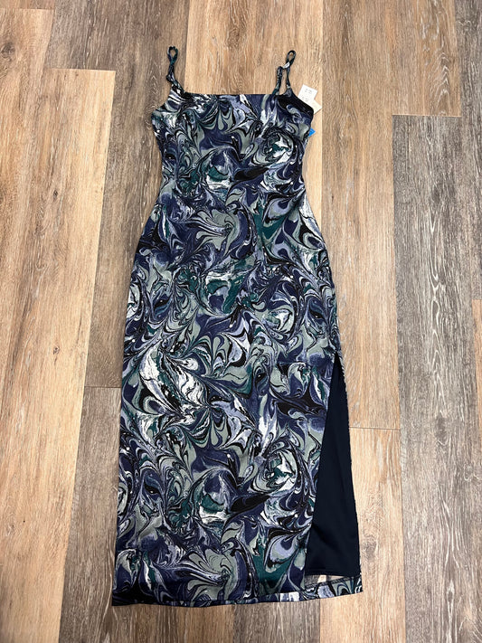 Dress Party Midi By Abercrombie And Fitch In Blue, Size: Xs