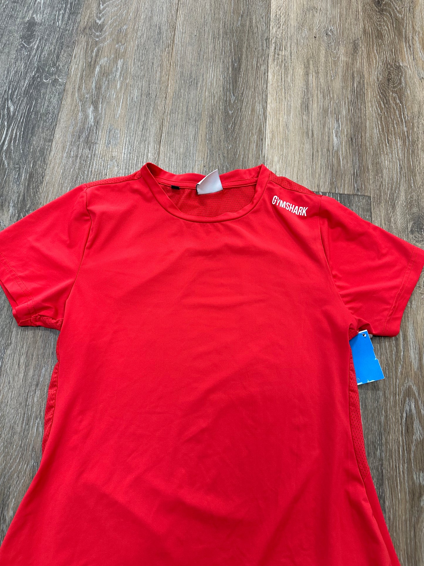 Athletic Top Short Sleeve By Gym Shark In Red, Size: S